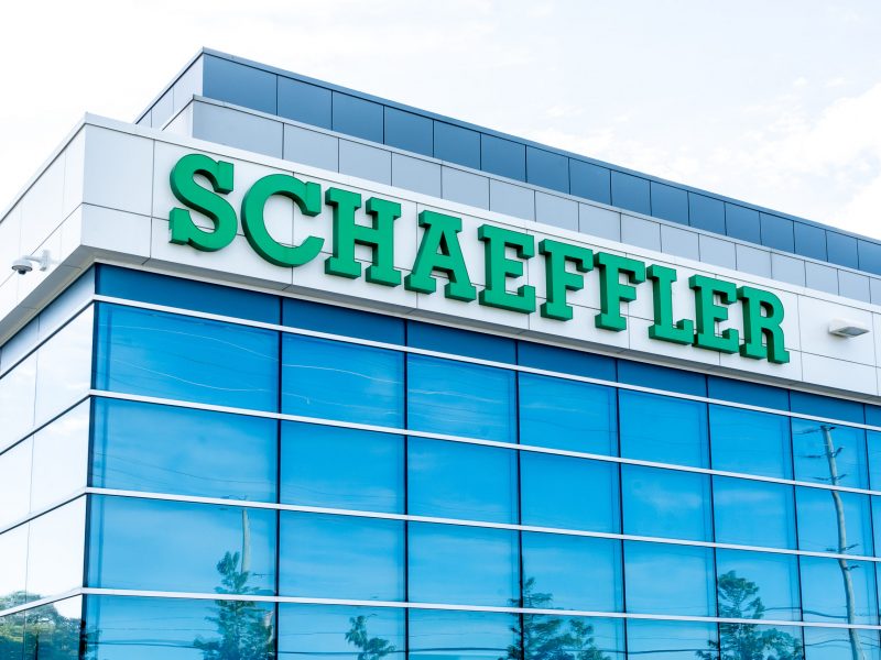 Oakville, Ontario, Canada – May 27, 2019: Schaeffler Canada in Oakville, Ontario, Canada. Schaeffler Group is a manufacturer of rolling element bearings in Germany. Oakville, Ontario, Canada - May 27, 2019: Schaeffler Canada in Oakville, Ontario, Canada. Schaeffler Group is a manufacturer of rolling element bearings in Germany.